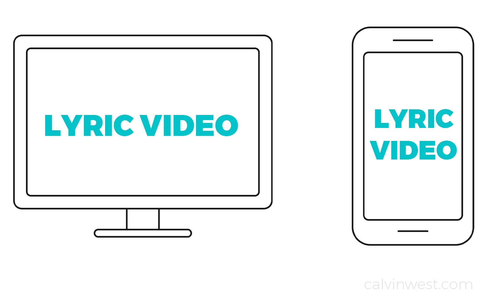 the vertical, square and widescreen formats a lyric video is delivered in